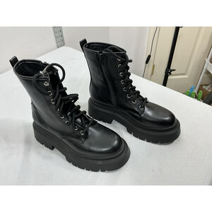 NOBO | Shoes | No Bo Faux Leather Zip Lace Up High Top Chunky